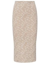 Fendi - Jacquard Viscose Midi Skirt - Lyst