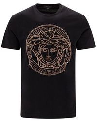 Versace - Embellished Medusa T-shirt - Lyst