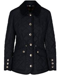Burberry - Diamond-quilted Buttoned Jacket - Lyst