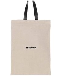 Jil Sander - Flat Shopper Extra-large Canvas Tote Bag - Lyst
