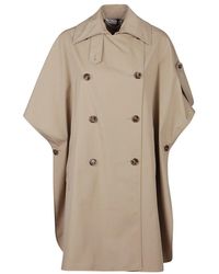 Max Mara - Finezza Double-Breasted Short-Sleeved Cape - Lyst