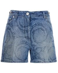 Versace - Denim Shorts - Lyst