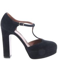 L'Autre Chose D'orsay T-bar Platform Court Shoes - Black