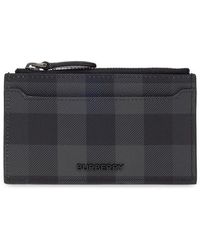 Burberry - Checked Card Holder - Lyst