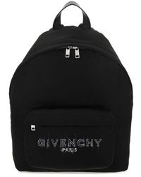 Givenchy Sketch Logo Zipped Backpack - Black