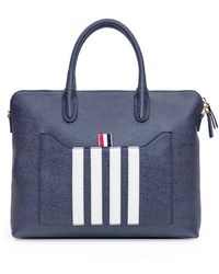 Thom Browne - 4-bar Stripe Zipped Briefcase - Lyst
