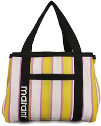 Isabel Marant - Striped Pattern Top Handle Bag - Lyst