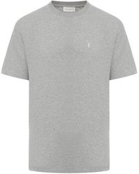 Saint Laurent - T-Shirt Col Rond Pique Coton Polyester - Lyst