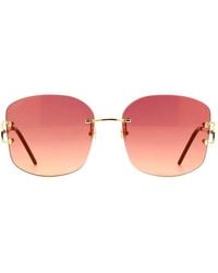 Cartier - Square Frame Sunglasses - Lyst