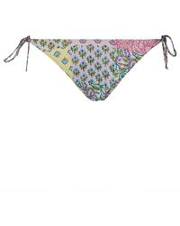 Mc2 Saint Barth - Virgo Floral-printed Side-tied Bikini Bottoms - Lyst