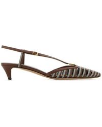 Fendi - Ffold Low-Heeled Slingback Pumps - Lyst