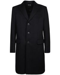 Zegna - Single-breasted V-neck Tailored Coat - Lyst