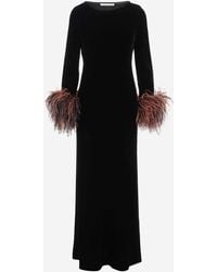Stephan Janson - Feather Cuff Maxi Dress - Lyst