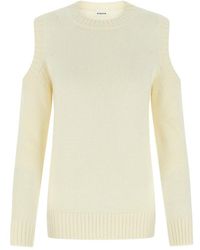 P.A.R.O.S.H. Cut Out Knitted Sweater - Natural