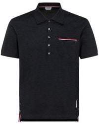 Thom Browne - Rwb Trim Pocket Patch Polo Shirt - Lyst