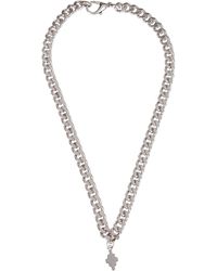 Marcelo Burlon Cross Pendant Chain Necklace - Metallic