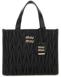 Miu Miu - Matelasse Nappa Leather Tote Bag - Lyst