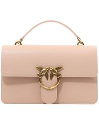 Pinko - Love One Logo Plaque Tote Bag - Lyst