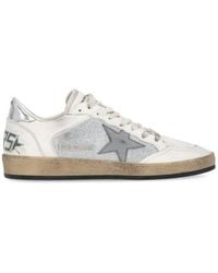 Golden Goose - Ballstar Glittered Sneakers - Lyst