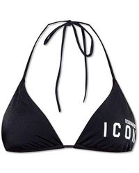 DSquared² - Be Icon Triangle Bikini Top - Lyst