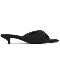 Carven - Coupole Knotted Open Toe Satin Sandals - Lyst