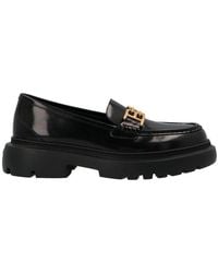 Bally - Logo Plaque Slip-on Loafers - Lyst