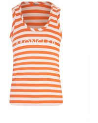 Moncler - Striped Tank Top With Logo - Lyst