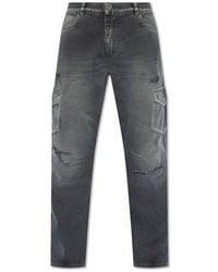 Balmain - Cargo Denim Trousers - Lyst