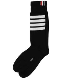 Thom Browne - Black Cotton Blend Socks - Lyst