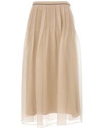 Brunello Cucinelli - Tulle Skirt - Lyst