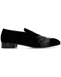 Alexander McQueen - Dragonfly Embellished Slip-on Loafers - Lyst