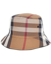 Burberry - Checked Bucket Hat - Lyst