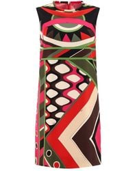 Emilio Pucci - Vivara-Print Silk Mini Dress - Lyst