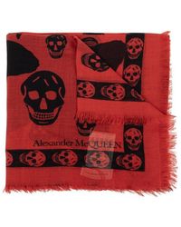 Alexander McQueen - Scarf In Printed Modal And Silk Blend - Lyst
