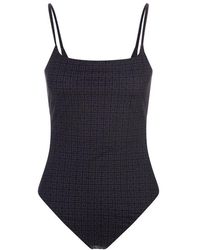 Givenchy - Monogram Cut-out Detail One Piece Swimsuit - Lyst