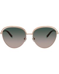 Tiffany & Co. - Oval Frame Sunglasses - Lyst