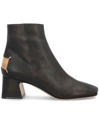 Maison Margiela - Square-toe Zipped Heeled Boots - Lyst