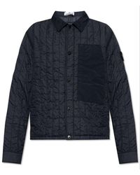 Stone Island - Pointed-collared Buttoned Jacket - Lyst