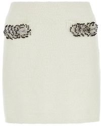 Lanvin - Bead-embellished High-waist Mini Skirt - Lyst