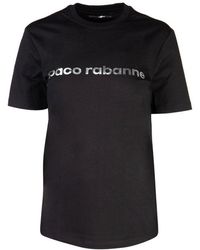 Rabanne - Logo Print T-shirt Black - Lyst