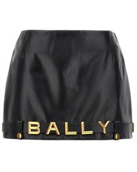 Bally - Leather Mini Skirt Skirts - Lyst