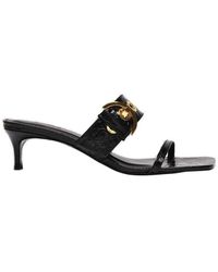 BY FAR - Embossed Strapped Bettina Sandals - Lyst