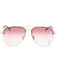 Saint Laurent - Pilot-framed Sunglasses - Lyst