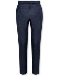 Dolce & Gabbana - Linen Pleat-Front Trousers - Lyst