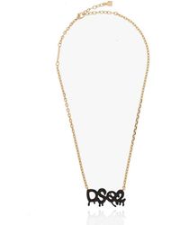 DSquared² - Logo-plaque Cable-linked Polished Necklace - Lyst