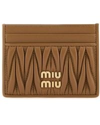 Miu Miu - Logo Lettering Card Holder - Lyst