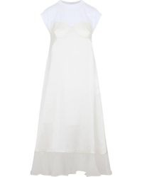 Sacai - Cotton Jersey Dress - Lyst