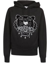 KENZO Tiger Hoodie Sweatshirt - Black