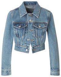 Alexander Wang - Cropped Denim Hotfix Jacket - Lyst