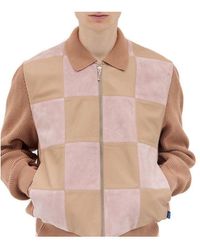 AWAKE NY - Checkered Knit Zip Jacket - Lyst